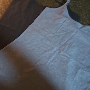Gray & Light Gray Heathered Tank Tops